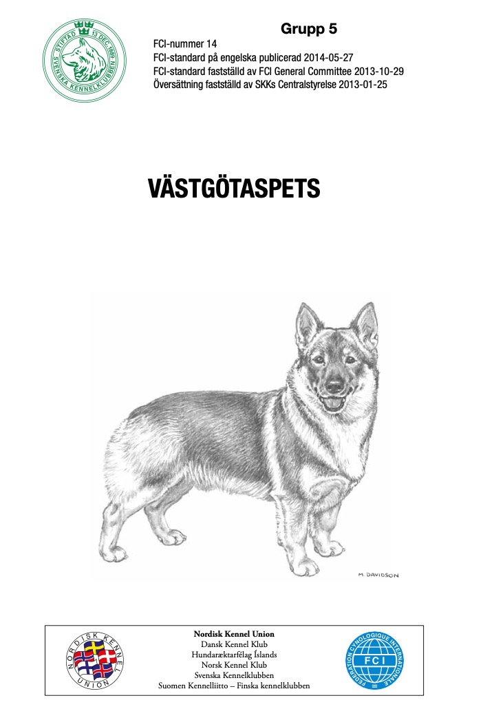 RASSTANDARD FÖR VÄSTGÖTASPETS